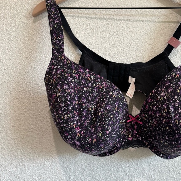 NWOT Cacique 44DDD Lane Bryant Extra Soft Lightly Lined Full Coverage Bra Floral - Picture 2 of 7